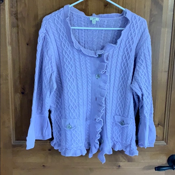 J. Jill Sweaters - Lavender cable knit sweater